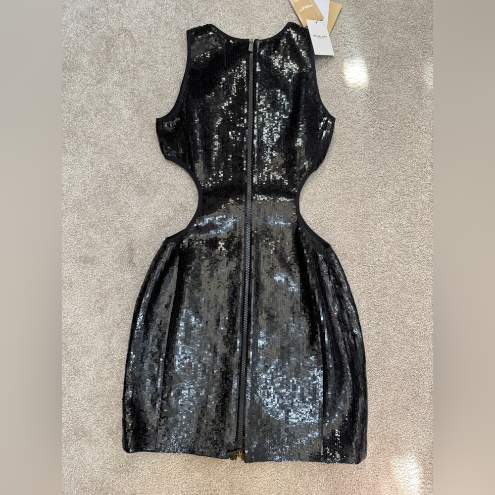 Michael Kors Collection - Black Sequin Cut-Out Dress - Resort 2019 - sz 6 - NWT - Picture 14 of 16
